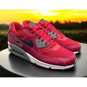 Nike Air Max 90 Essential Hyper Crimson Black Shoes Mens Size 12 Fast Shipping
